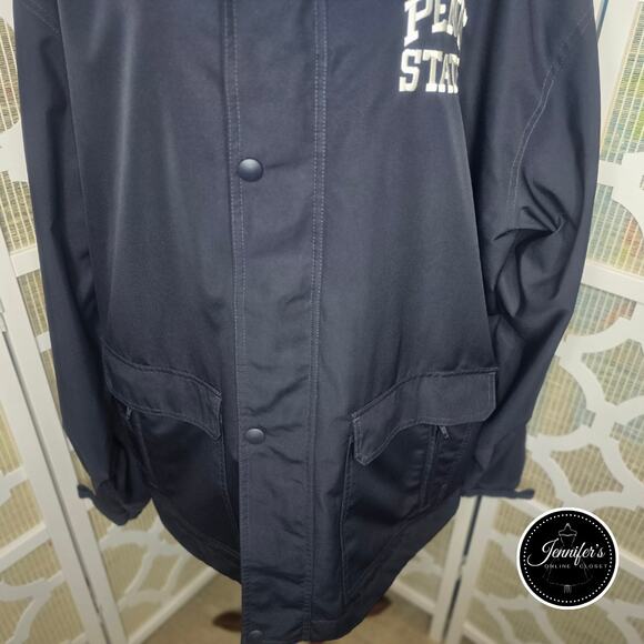 Charles River Apparel Navy White Embroidered Penn State Oversized Windbreaker XL - Picture 3 of 16